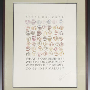 Peter Drucker Signed Framed Piece
