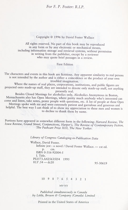 Infinite Jest: A Novel