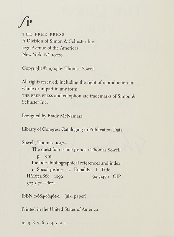 The Quest For Cosmic Justice.