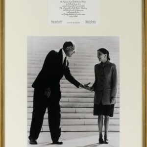 Chief Justice William H. Rehnquist and Justice Ruth Bader Ginsburg Signed Photograph.