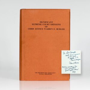 Significant Supreme Court Opinions of Chief Justice Warren E. Burger.
