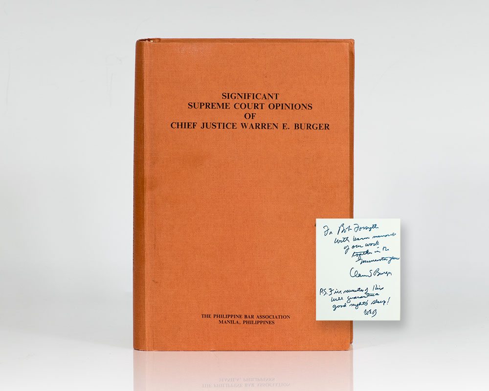 Significant Supreme Court Opinions of Chief Justice Warren E. Burger.
