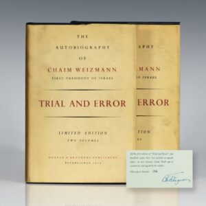 Trial and Error Chaim Weizmann First Edition Signed