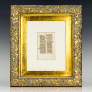 Medieval Manuscript Leaf From the Book of Zechariah.