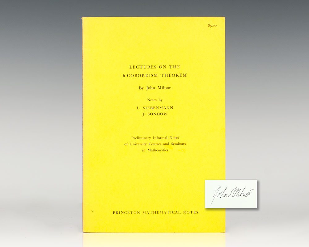 Lectures on the h-Cobordism Theorem.