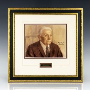 Ludwig Von Mises Signed Portrait.