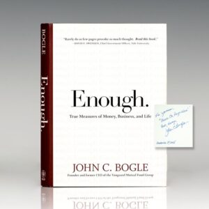 Enough: True Measures of Money, Business, and Life.