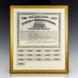 Charles Dow Signed Mortgage Bond