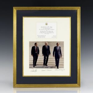 Supreme Court Justice Photograph Signed by Antonin Scalia, Warren E. Burger and William Rehnquist.