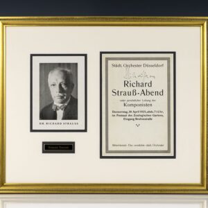 Richard Strauss Signed Program.