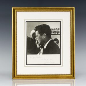 Jacqueline Kennedy Signed Photograph of President John F. Kennedy.