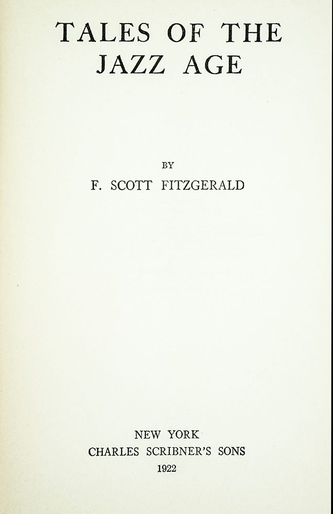 Tales of the Jazz Age.
