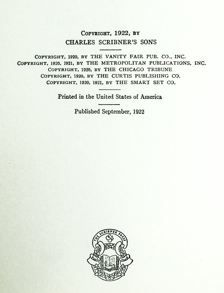 Tales of the Jazz Age.