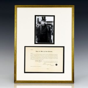 John Pierpont Morgan Signed Proxy At Jeckyl Island.