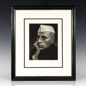 Jawaharlal Nehru and Yousuf Karsh Signed Photograph.