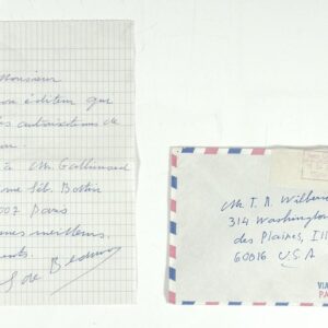 Simone de Beauvoir Autographed Letter Signed.