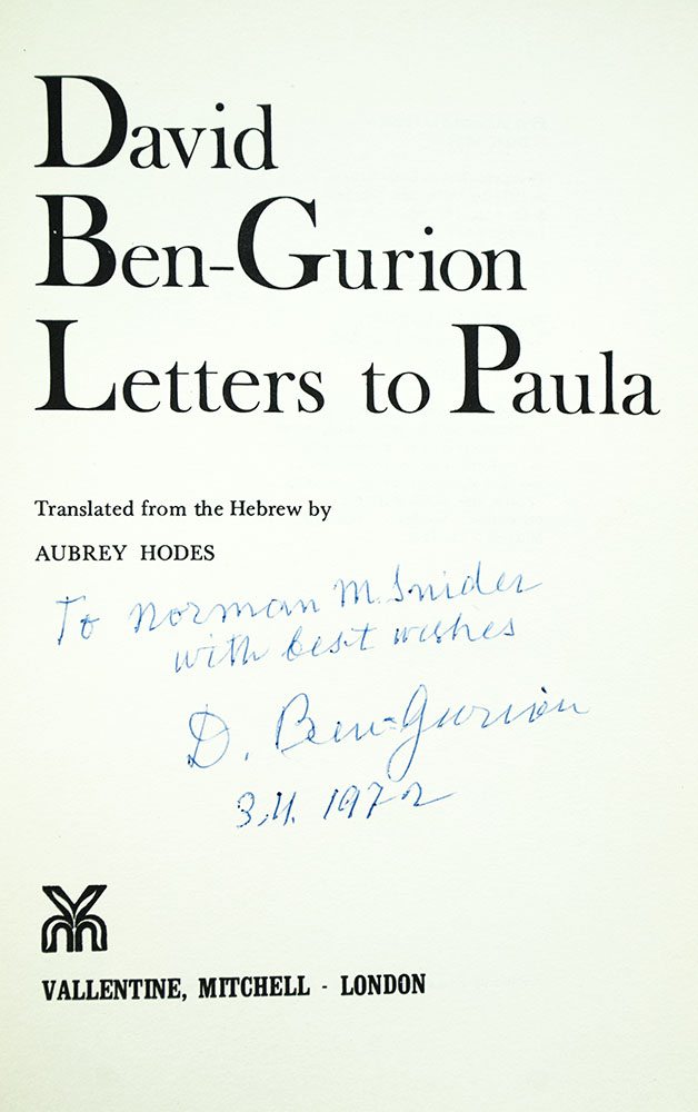 Letters to Paula.