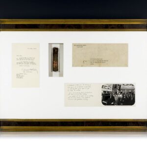 Winston Churchill Partially-Smoked Cuban Cigar with a Signed Original Photograph.