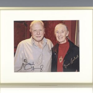 David Attenborough and Jane Goodall Signed Photograph.