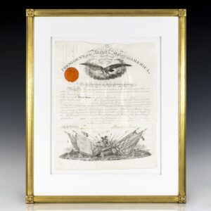 Abraham Lincoln Military Commission Signed.