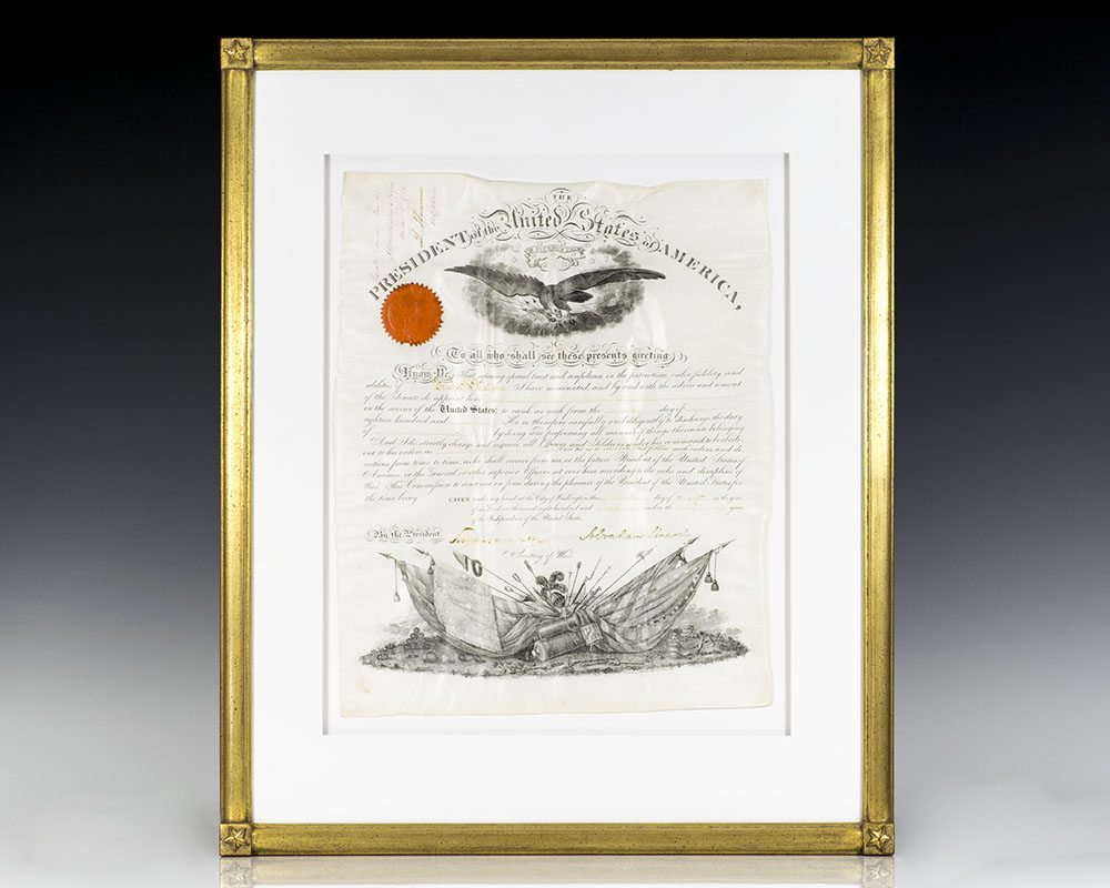 Abraham Lincoln Military Commission Signed.