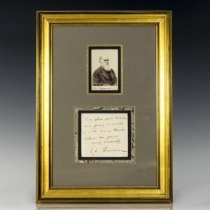 Charles Darwin Autographed Note Signed.