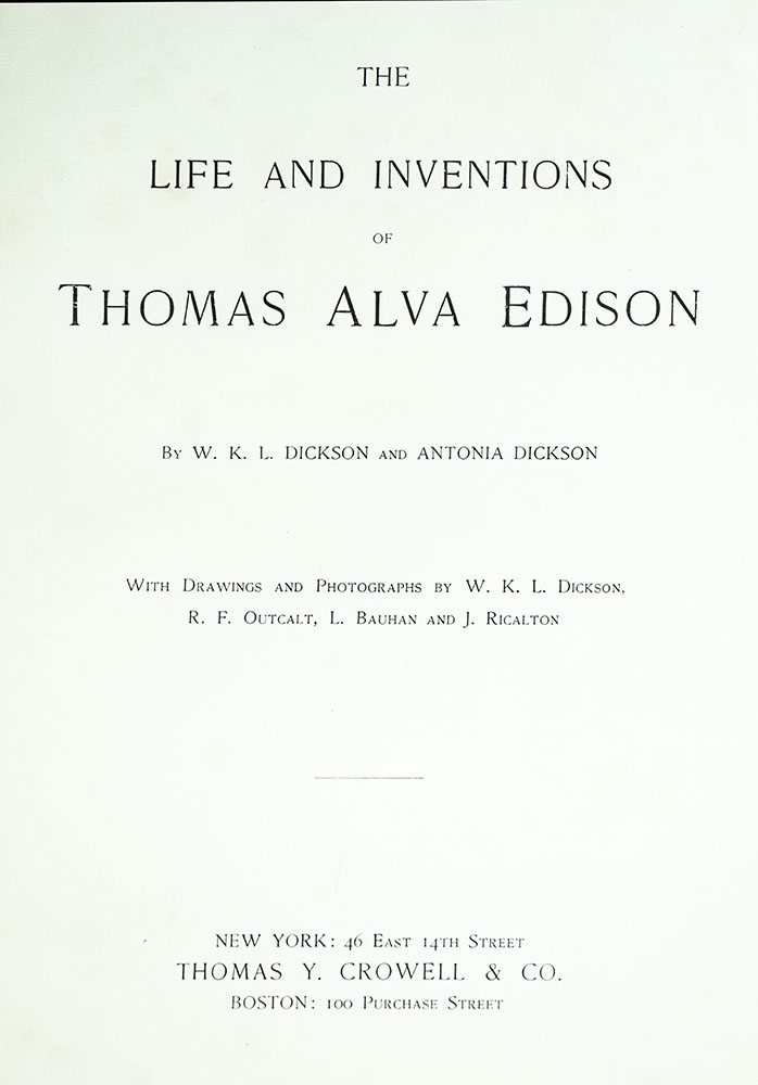 Life and Inventions of Thomas Alva Edison.