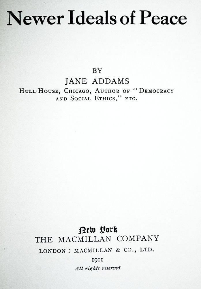 Newer Ideals of Peace.