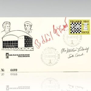 Bobby Fischer and William Lombardy Autographed First Day Cover.