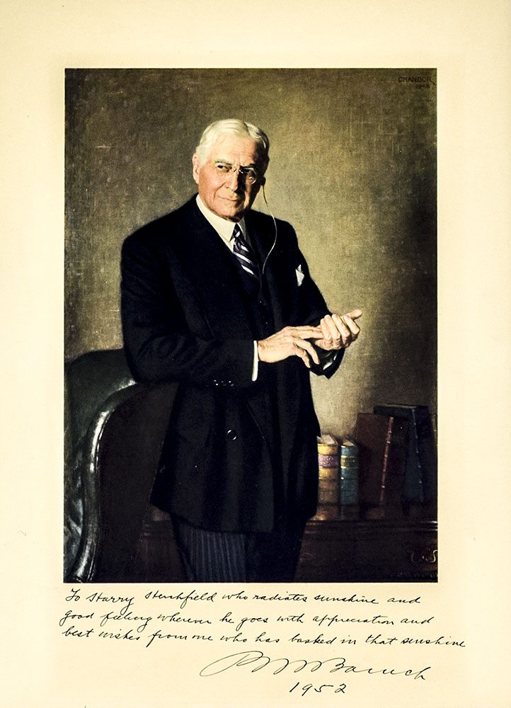 Bernard Baruch Signed Portrait.