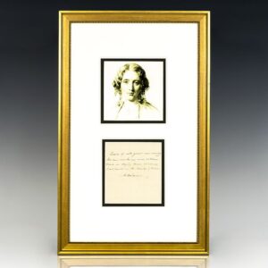 Harriet Beecher Stowe Signed Quote.