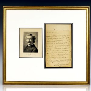 Mark Twain Autographed Letter Signed.