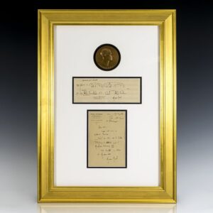 Maurice Ravel Autographed Signed Letter and Signed Musical Quotation.
