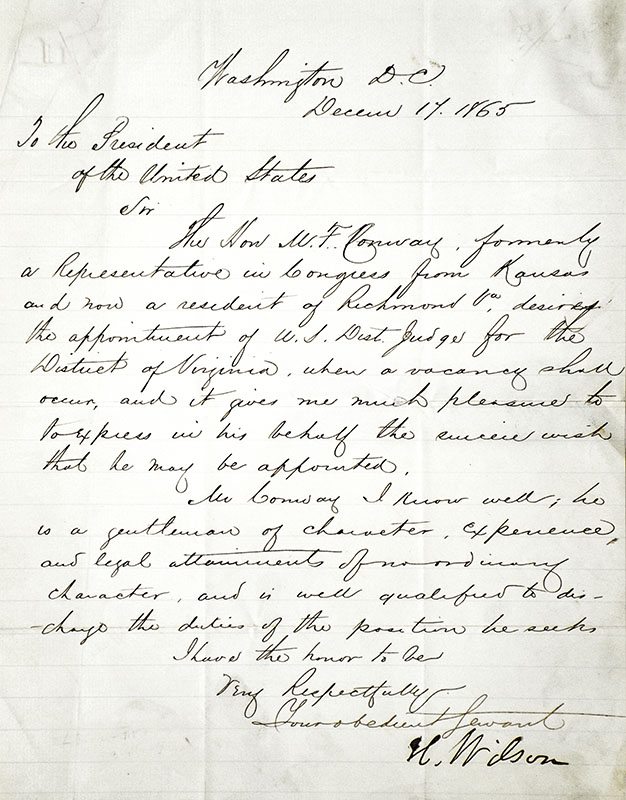 Collection of documents signed by President Grant and eight members of his administration.