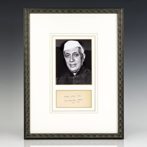 Jawaharlal Nehru Signed.