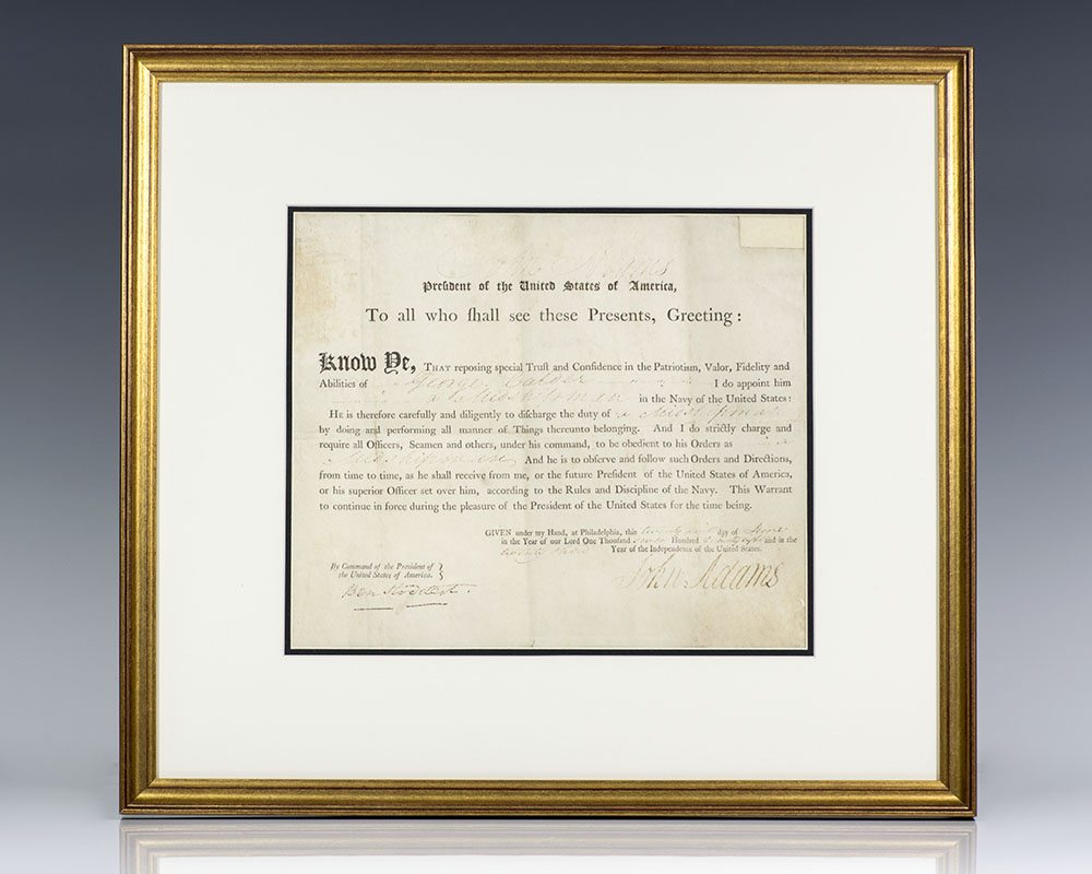 John Adams Signed Document.