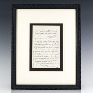 Clara Barton Autographed Signed Letter.