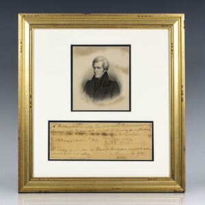 Andrew Jackson Autographed Document Signed.