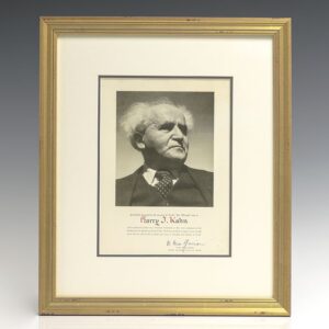 David Ben-Gurion Signed Photograph.