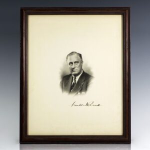 Franklin D. Roosevelt Signed Engraving.