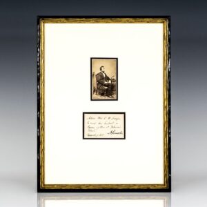 Abraham Lincoln Signed Endorsement.