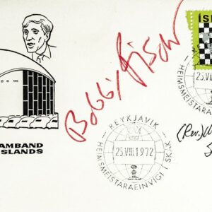 Bobby Fischer and William Lombardy Autographed First Day Cover.