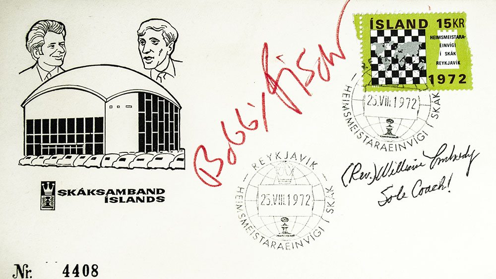 Bobby Fischer and William Lombardy Autographed First Day Cover.