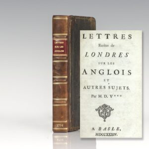 Lettres Ecrites De Londres Sur Les Anglois, Et Autres Sujets (Letters Written in London Concerning the English Nation)
