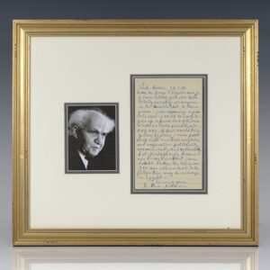 David Ben-Gurion Autographed Letter Signed.