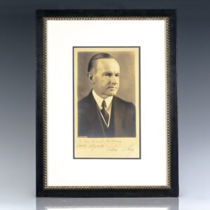 Calvin Coolidge Signed Photograph.