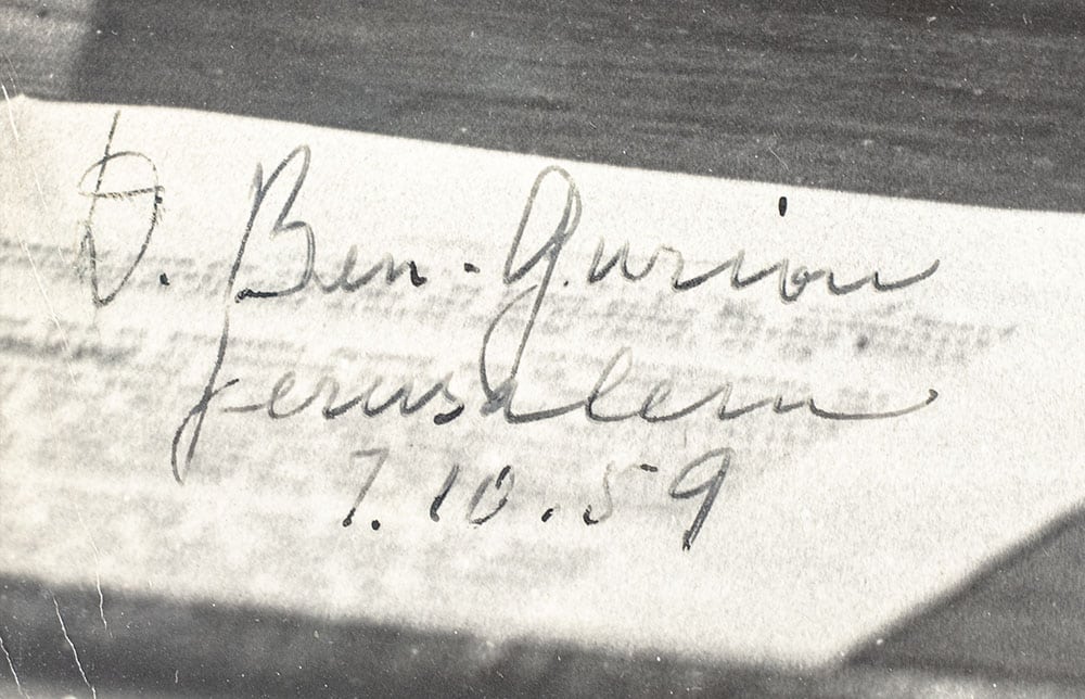 David Ben-Gurion Signed Photograph