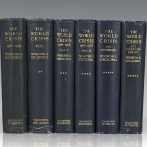 First editions of each volume in Churchill's masterpiece The World Crisis