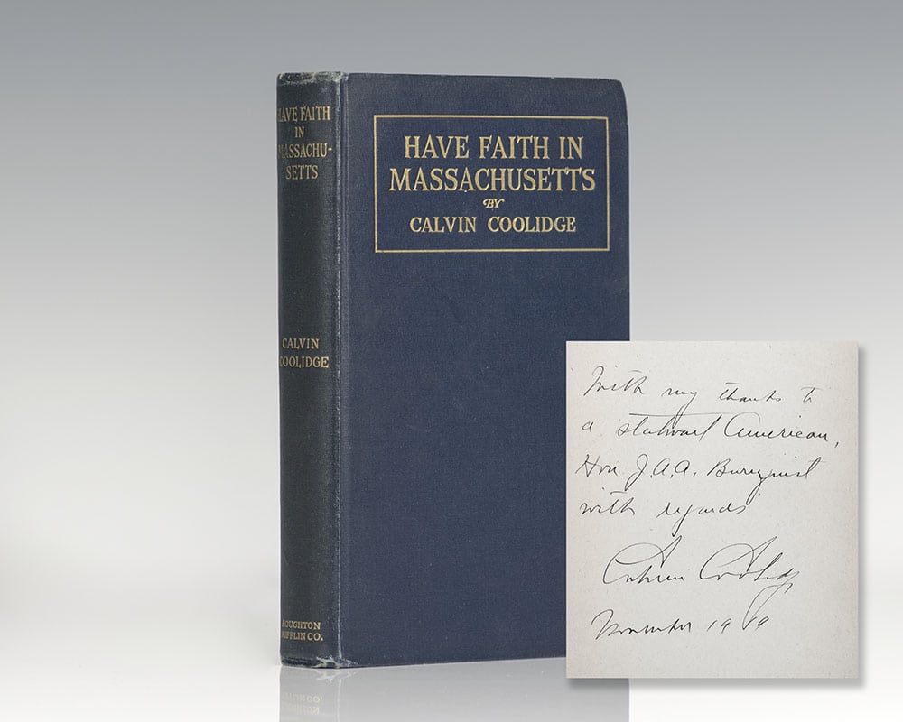 Have Faith in Massachusetts: A Collection of Speeches and Messages.