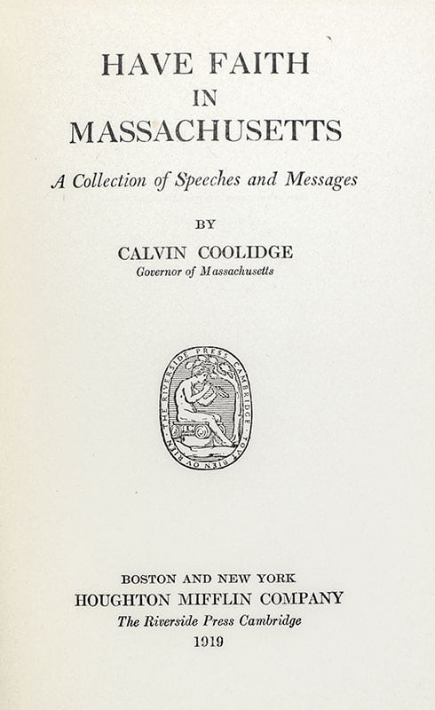 Have Faith in Massachusetts: A Collection of Speeches and Messages